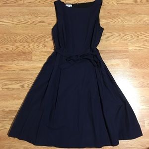 Navy L.L. Bean Signature Poplin Dress